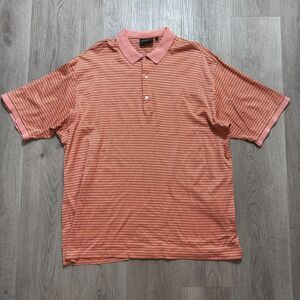 Bobby Jones Collection Orange‎ Short Sleeve Golf Shirt Men Sz XL